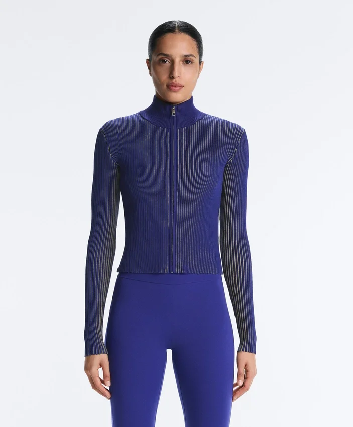 Fitted Rib-Knit Jacket Fitted Rib-Knit Jacket