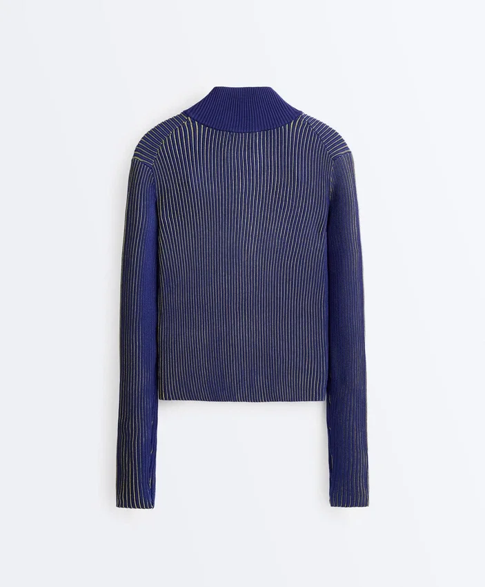 Fitted Rib-Knit Jacket Fitted Rib-Knit Jacket
