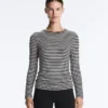 Fitted Striped Long Sleeve T-Shirt