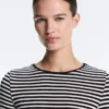 Fitted Striped Long Sleeve T-Shirt
