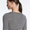 Fitted Striped Long Sleeve T-Shirt
