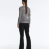 Fitted Striped Long Sleeve T-Shirt