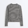 Fitted Striped Long Sleeve T-Shirt