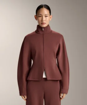 Fitted Waist Jacket with Brushed Modal