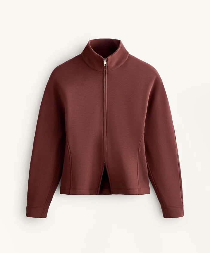 Fitted Waist Jacket with Brushed Modal Fitted Waist Jacket with Brushed Modal