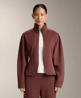 Fitted Waist Jacket with Brushed Modal