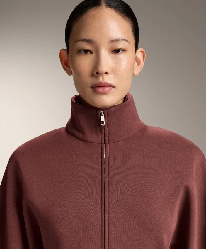 Fitted Waist Jacket with Brushed Modal Fitted Waist Jacket with Brushed Modal