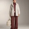 High Rise Rib Trousers with Soft Touch Modal