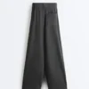 Fleece Cotton Blend Straight-Leg Trousers Fleece Cotton Blend Straight-Leg Trousers