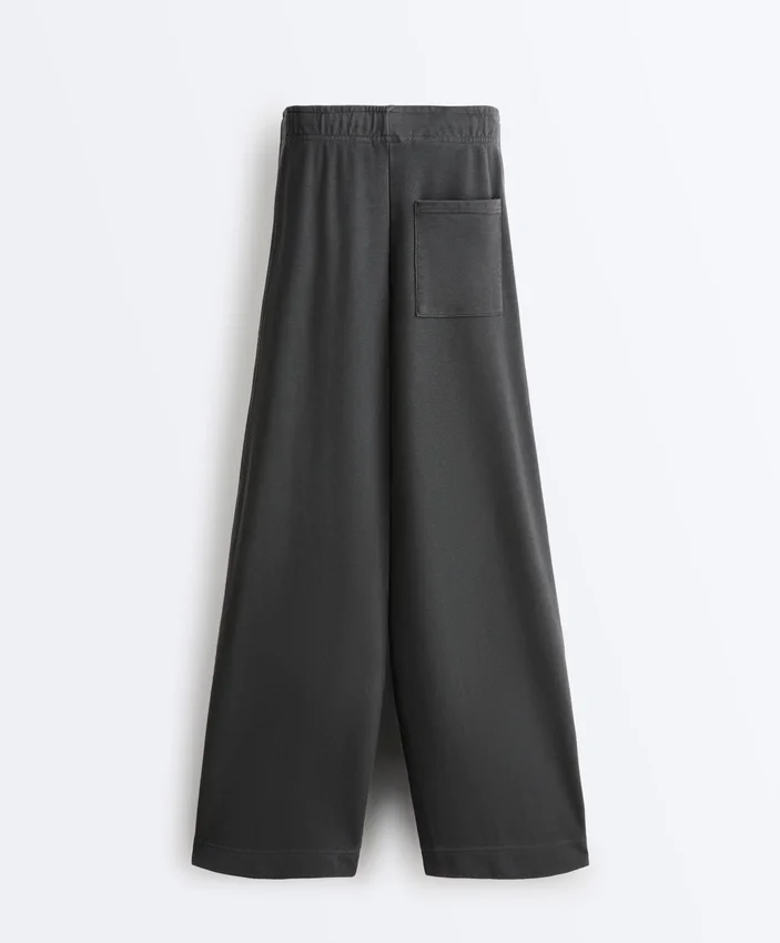 Fleece Cotton Blend Straight-Leg Trousers Fleece Cotton Blend Straight-Leg Trousers