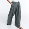 Floaty Trousers with Pleated Modal Blend Waist