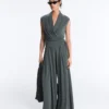 Floaty Trousers with Pleated Modal Blend Waist