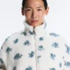 Floral Faux-Shearling Jacket