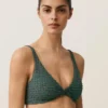 Gingham Halterneck Bikini Top