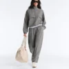 Gingham Lyocell Blend Balloon Trousers