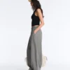 Gingham Lyocell Blend Balloon Trousers