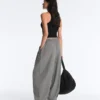 Gingham Lyocell Blend Balloon Trousers