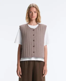 Gingham Quilted Gilet