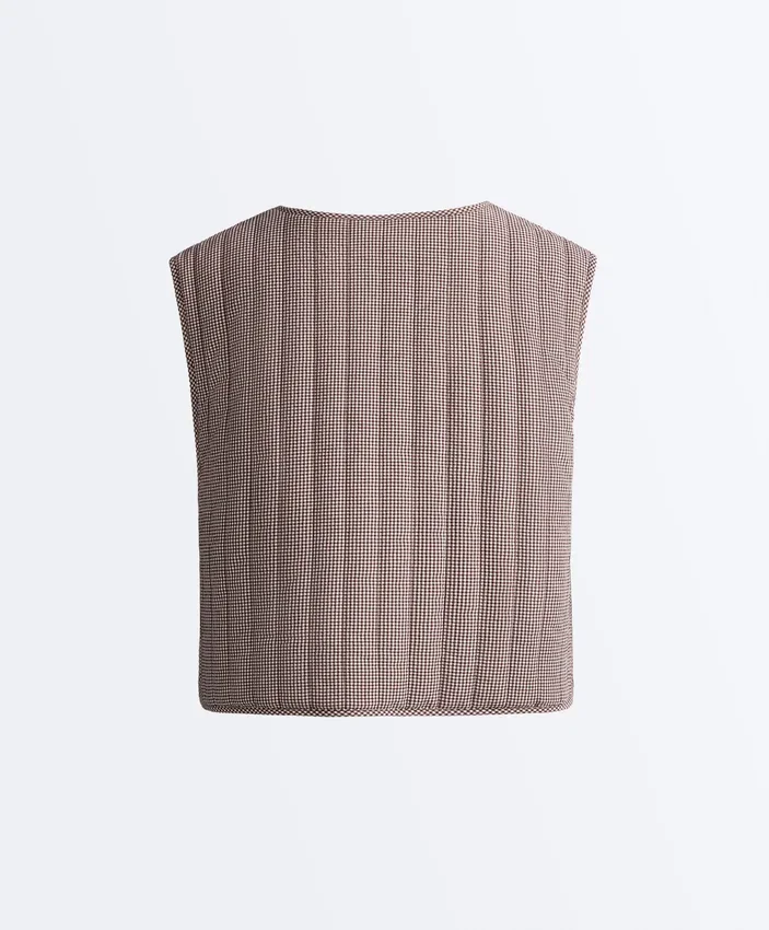 Gingham Quilted Gilet Gingham Quilted Gilet