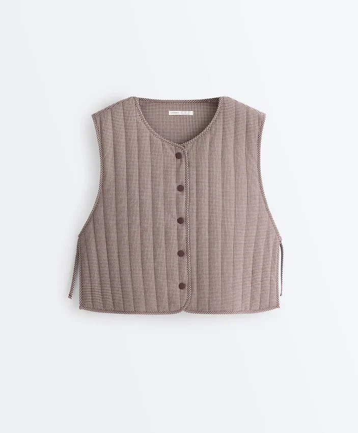 Gingham Quilted Gilet Gingham Quilted Gilet