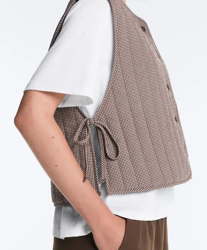 Gingham Quilted Gilet Gingham Quilted Gilet