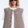 Gingham Quilted Gilet Gingham Quilted Gilet