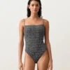Gingham Smock Bandeau Swimsuit Gingham Smock Bandeau Swimsuit