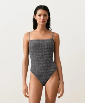 Gingham Smock Bandeau Swimsuit Gingham Smock Bandeau Swimsuit