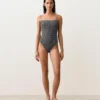 Gingham Smock Bandeau Swimsuit Gingham Smock Bandeau Swimsuit