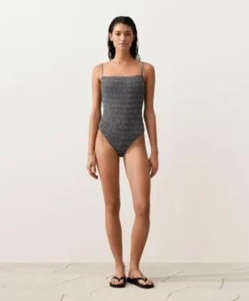 Gingham Smock Bandeau Swimsuit Gingham Smock Bandeau Swimsuit