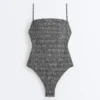 Gingham Smock Bandeau Swimsuit Gingham Smock Bandeau Swimsuit