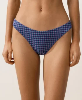 Gingham U-Cut Medium-Coverage Bikini Briefs