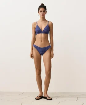 Gingham U-Cut Medium-Coverage Bikini Briefs