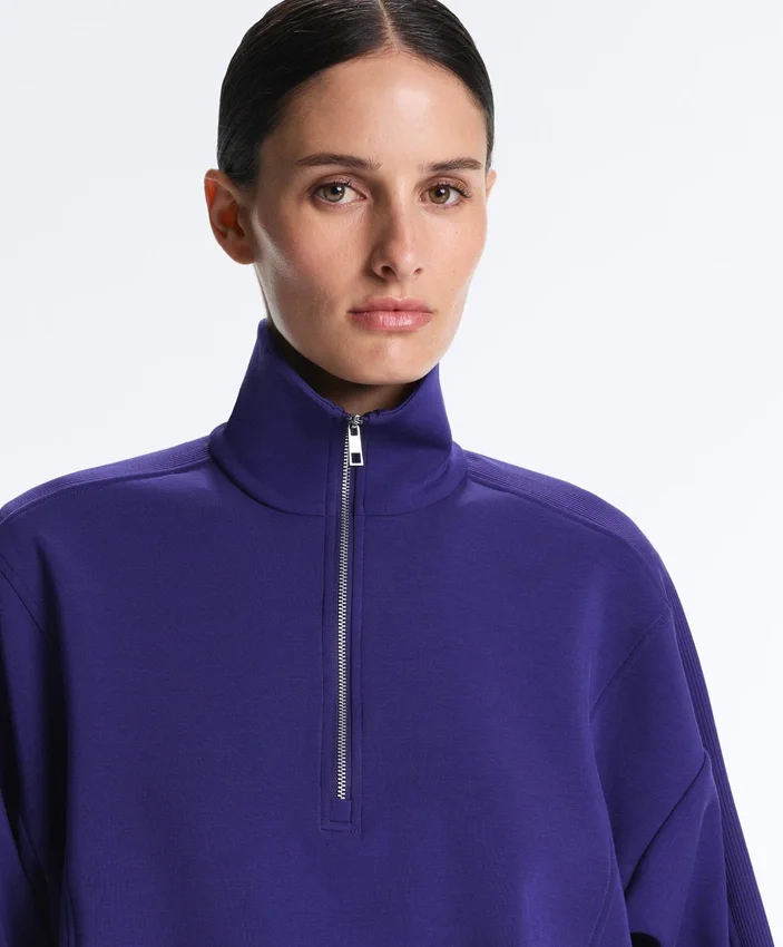 Half-Zip Sweatshirt with Brushed Modal Half-Zip Sweatshirt with Brushed Modal
