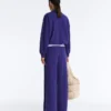 Wide-Leg Rib Straight Trousers with Brushed Modal Wide-Leg Rib Straight Trousers with Brushed Modal