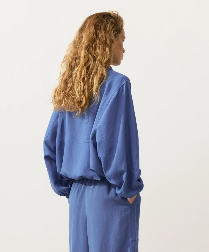 Half-Zip Sweatshirt with Front Pocket, Lyocell and 24% Linen Blend Half-Zip Sweatshirt with Front Pocket, Lyocell and 24% Linen Blend