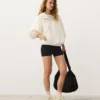 Half-Zip Sweatshirt with Front Pocket, Lyocell and 24% Linen Blend Half-Zip Sweatshirt with Front Pocket, Lyocell and 24% Linen Blend