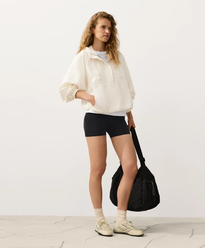 Half-Zip Sweatshirt with Front Pocket, Lyocell and 24% Linen Blend Half-Zip Sweatshirt with Front Pocket, Lyocell and 24% Linen Blend