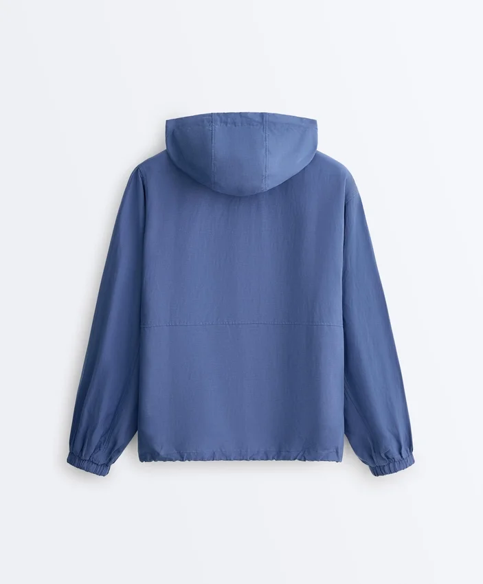 Half-Zip Sweatshirt with Front Pocket, Lyocell and 24% Linen Blend Half-Zip Sweatshirt with Front Pocket, Lyocell and 24% Linen Blend