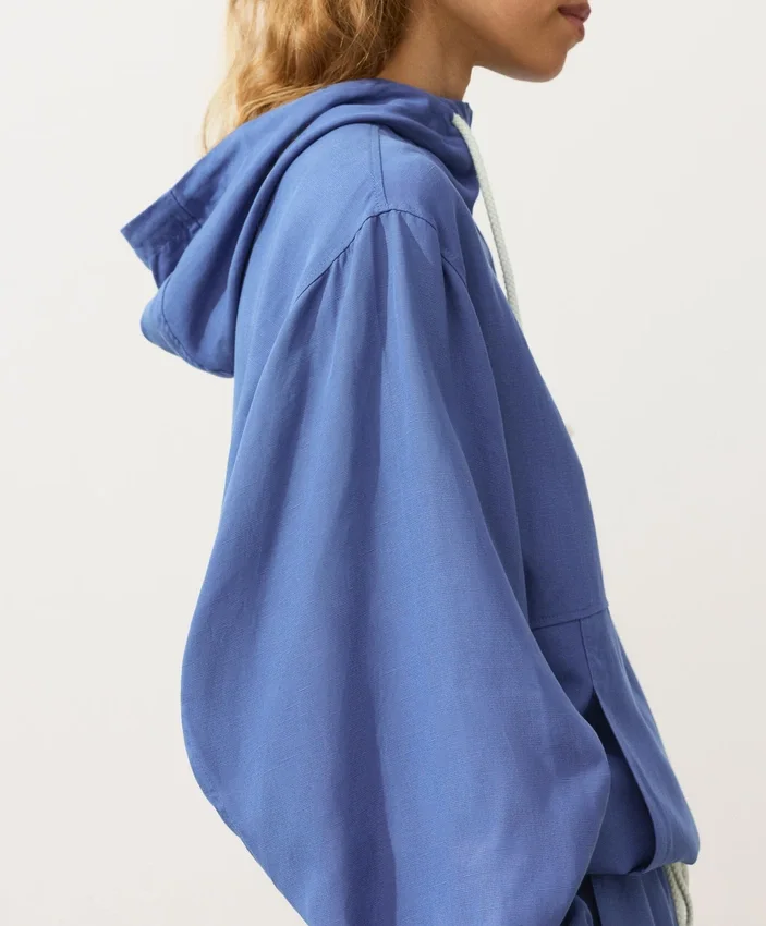 Half-Zip Sweatshirt with Front Pocket, Lyocell and 24% Linen Blend Half-Zip Sweatshirt with Front Pocket, Lyocell and 24% Linen Blend
