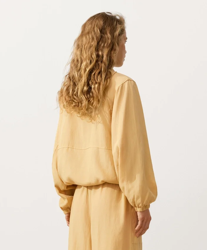 Half-Zip Sweatshirt with Front Pocket, Lyocell and 24% Linen Blend Half-Zip Sweatshirt with Front Pocket, Lyocell and 24% Linen Blend
