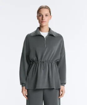 Half-Zip Sweatshirt with Soft-Touch Modal