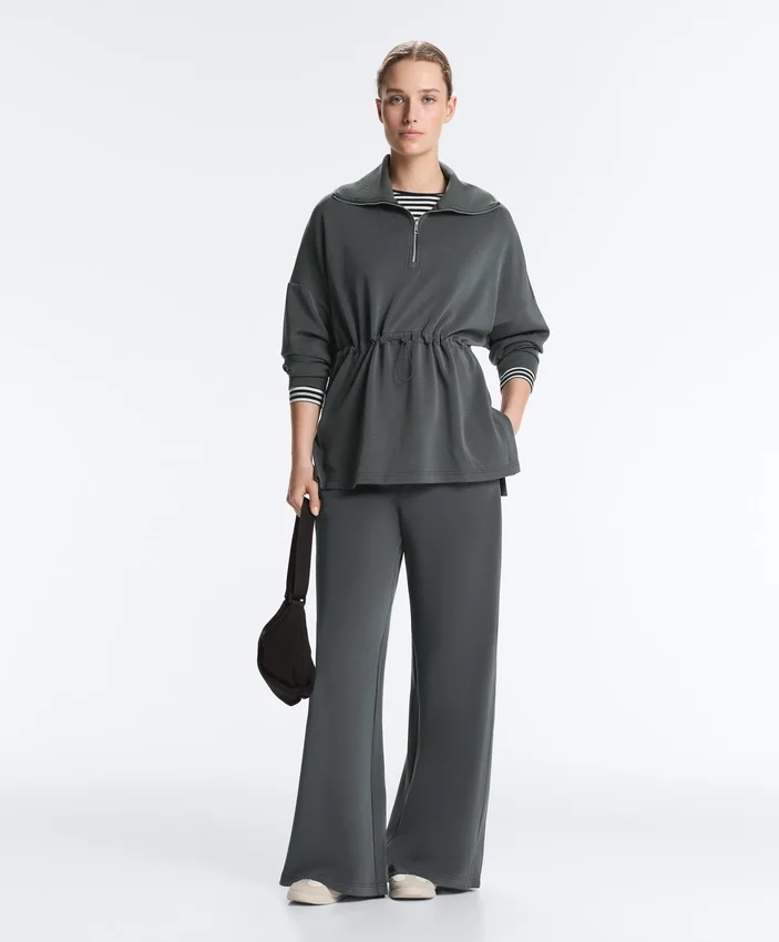 Half-Zip Sweatshirt with Soft-Touch Modal Half-Zip Sweatshirt with Soft-Touch Modal