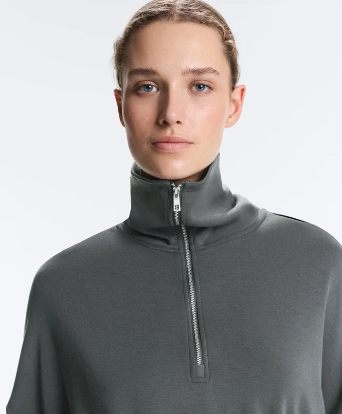 Half-Zip Sweatshirt with Soft-Touch Modal Half-Zip Sweatshirt with Soft-Touch Modal