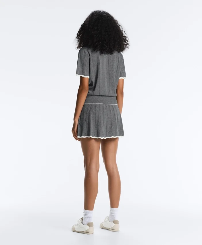 Herringbone Knit High Rise Seamless Skirt Herringbone Knit High Rise Seamless Skirt