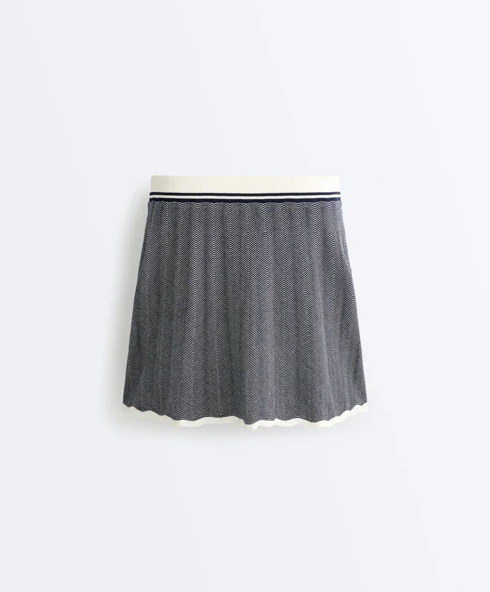 Herringbone Knit High Rise Seamless Skirt Herringbone Knit High Rise Seamless Skirt