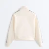 Herringbone Side Tape Piqué Cotton Jacket