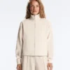 High Collar Pique Jacket with Cotton