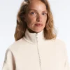 High Collar Pique Jacket with Cotton