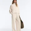 High Collar Pique Jacket with Cotton